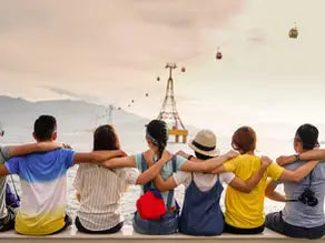 Yellow white striped polo shirt with blue accents in Scotland Against Modern Slavery article