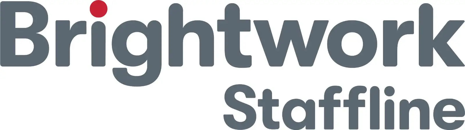 Logo of Brightwork Staffline with a red dot on 'B' in 'Brightwork'.